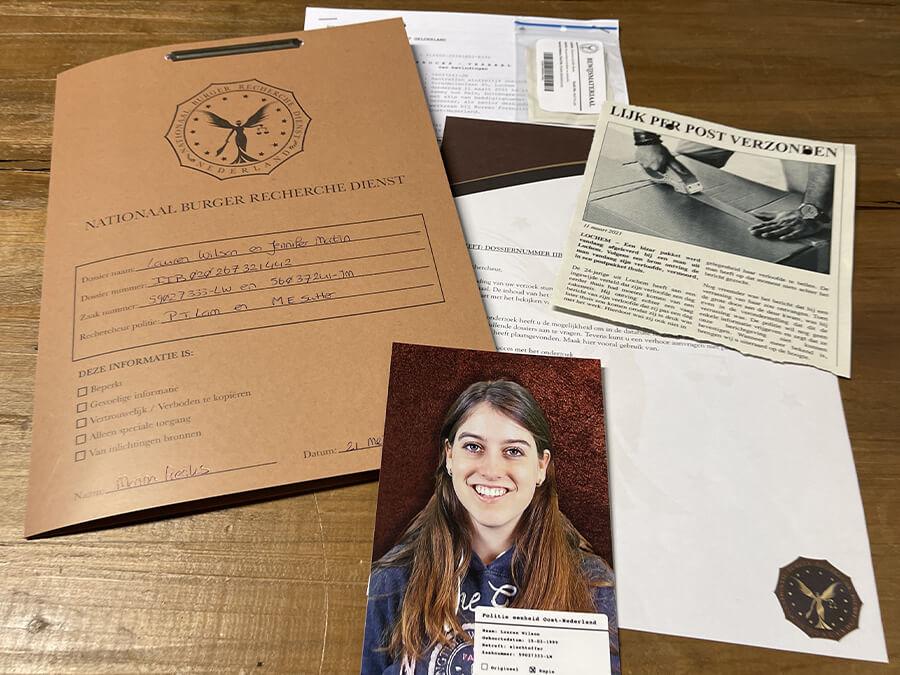 Bewijsstukken en documenten uit het fysieke moordspel Fatal Attraction